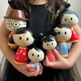 Wooden Asian Family Toy Set